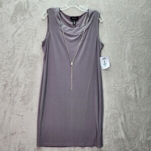 R & M Richards Silver Dress Womens Size 10 Sleeveless‎ Metallic Party Cocktail